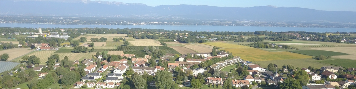 Vue aérienne de Meinier